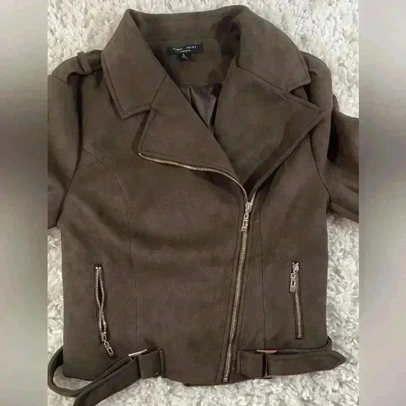 Romeo & Juliet couture faux suede chestnut women’s jacket. - Picture 4 of 16